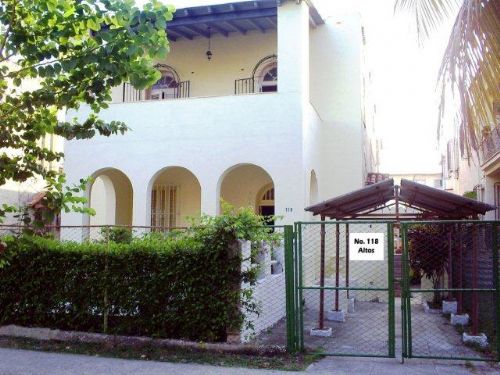 'House front' Casas particulares are an alternative to hotels in Cuba.